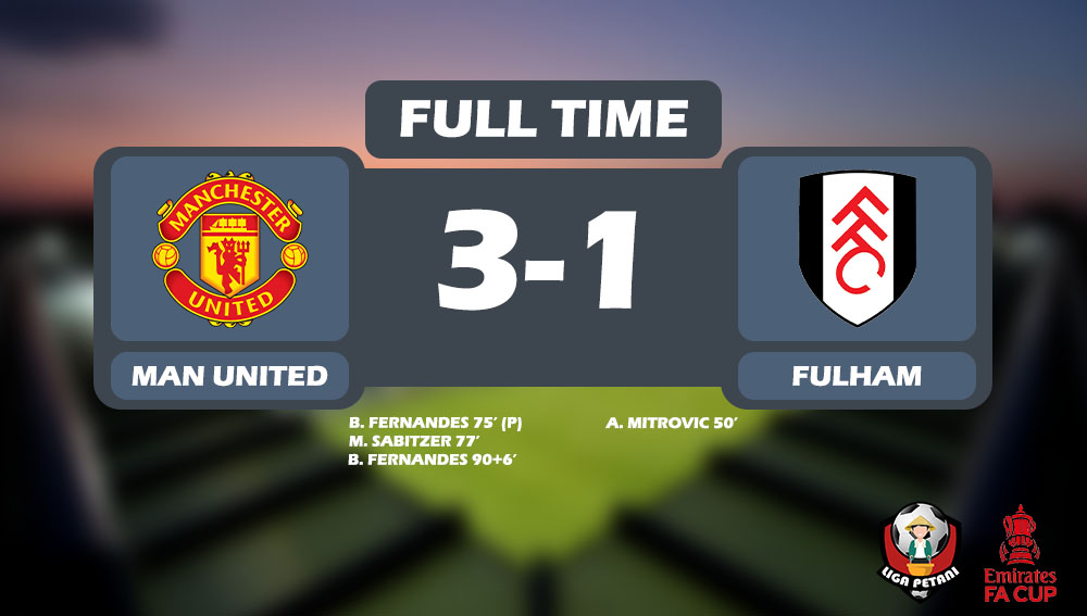 Hasil Pertandingan Manchester United Vs Fulham