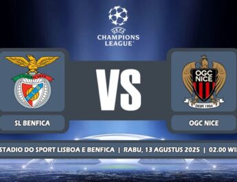 Prediksi Benfica Vs OGC Nice 13 Agustus 2025