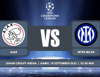Prediksi Ajax Vs Inter Milan 18 September 2025 di Liga Champions