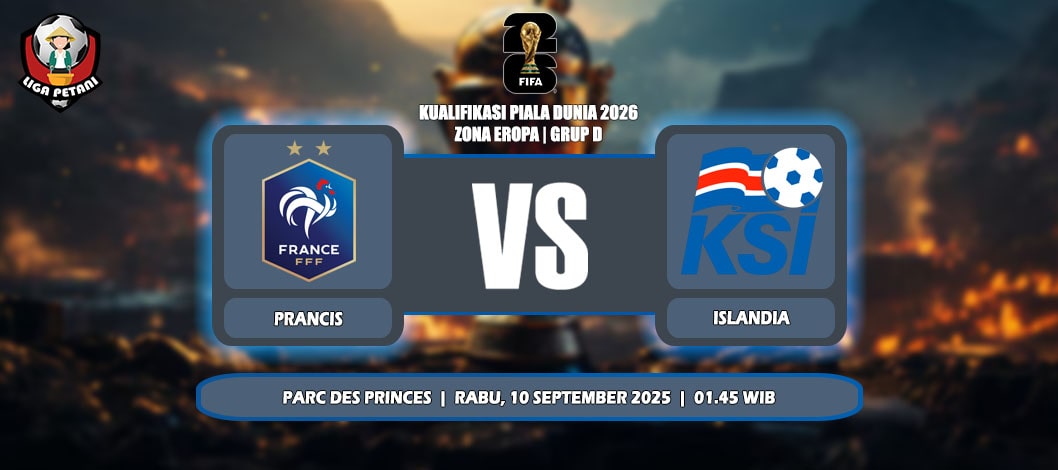 Prediksi Prancis Vs Islandia 10 September 2025 di Kualifikasi Piala Dunia 2026