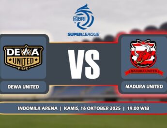 Prediksi Dewa United Vs Madura United 16 Oktober 2025 di BRI Liga 1 Indonesia