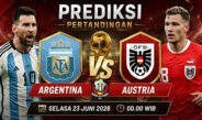 Prediksi Argentina vs Austria 23 Juni 2026