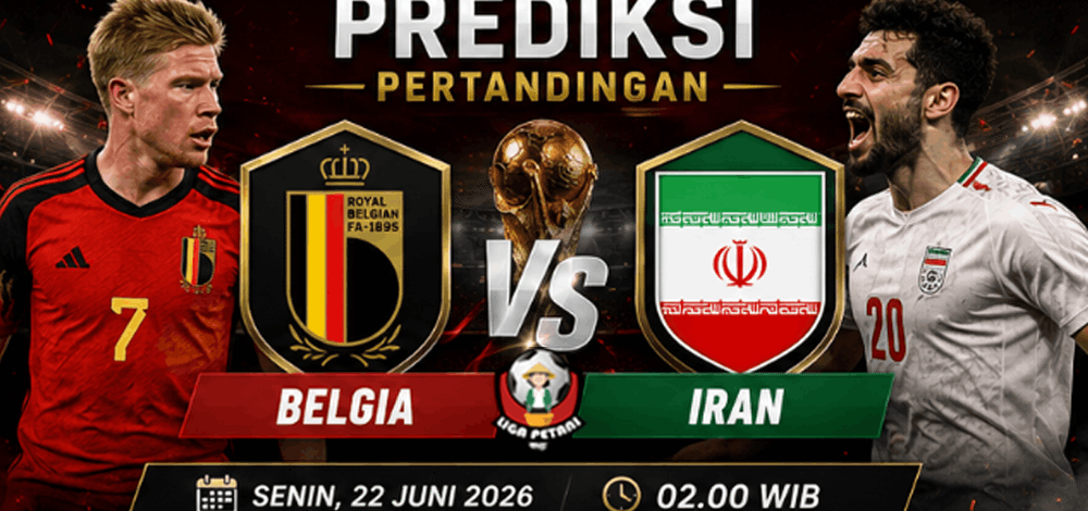 Prediksi Belgia vs Iran 22 Juni 2026