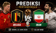Prediksi Belgia vs Iran 22 Juni 2026