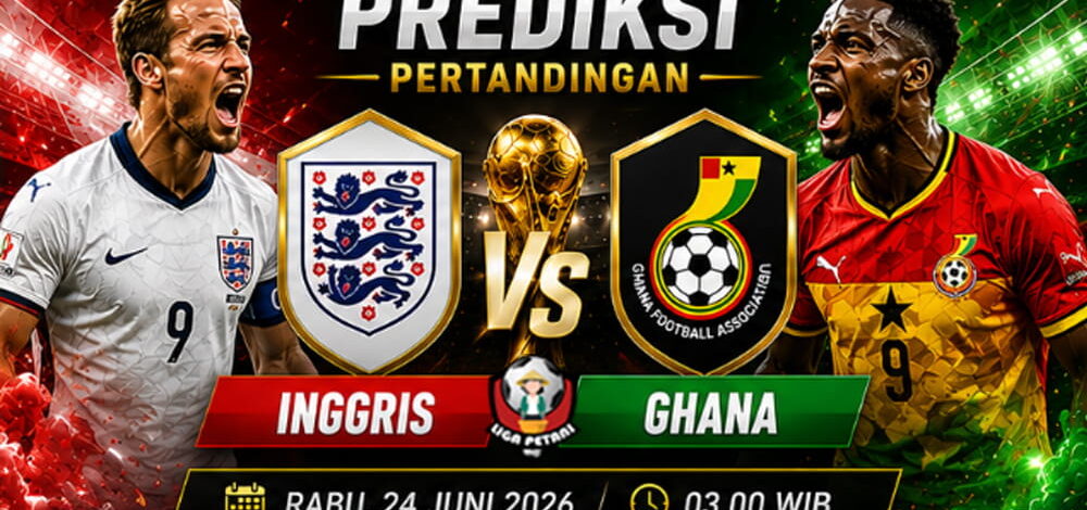 Prediksi Inggris vs Ghana 24 Juni 2026