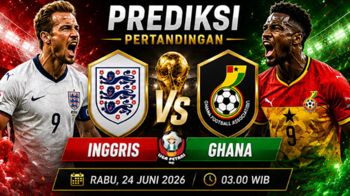 Prediksi Inggris vs Ghana 24 Juni 2026