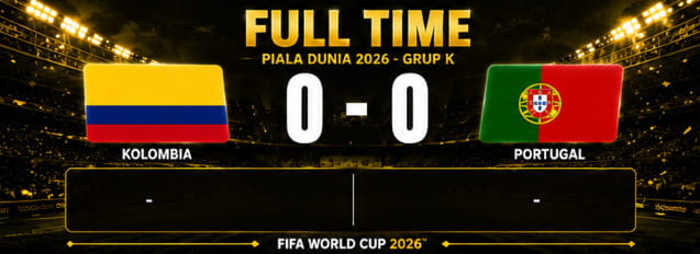 Hasil Pertandingan Piala Dunia 2026 Kolombia 0-0 Portugal