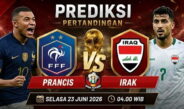 Prediksi Prancis vs Irak 23 Juni 2026