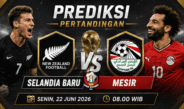 Prediksi Selandia Baru vs Mesir 22 Juni 2026
