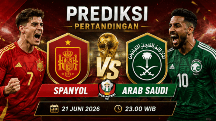 Prediksi Spanyol vs Arab Saudi 21 juni 2026