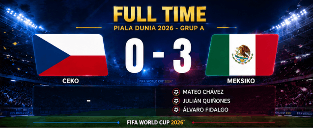 hasil pertandingan ceko vs meksiko di piala dunia 2026
