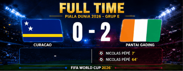 hasil pertandingan piala dunia 2026 curacao 0-2 pantai gading