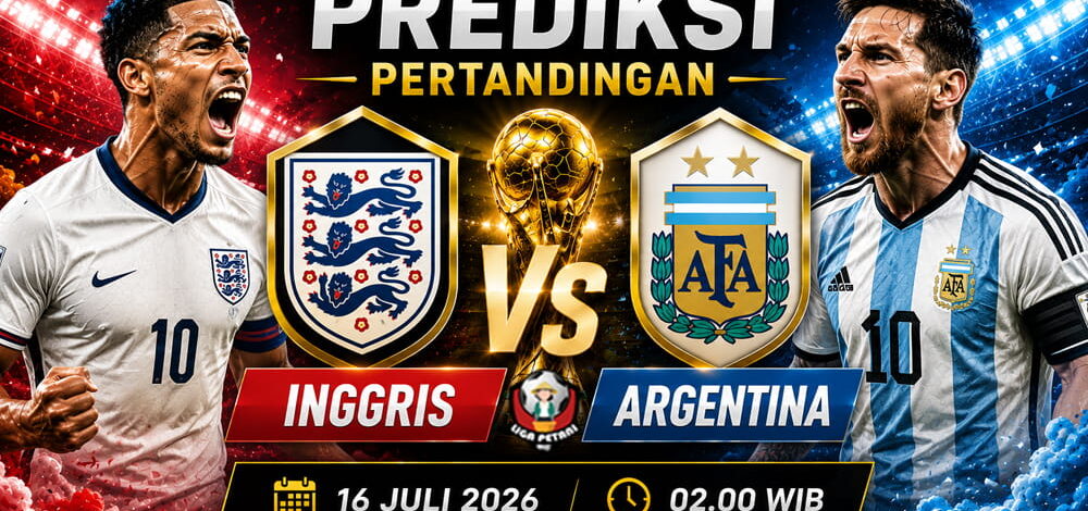 prediksi Inggris vs Argentina 16 Juli 2026