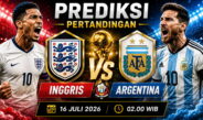 prediksi Inggris vs Argentina 16 Juli 2026