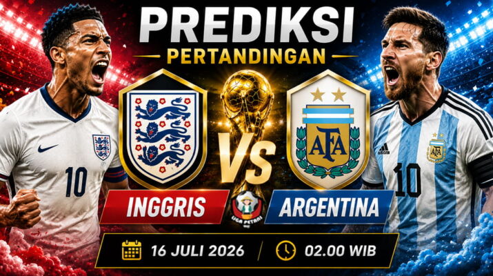 prediksi Inggris vs Argentina 16 Juli 2026