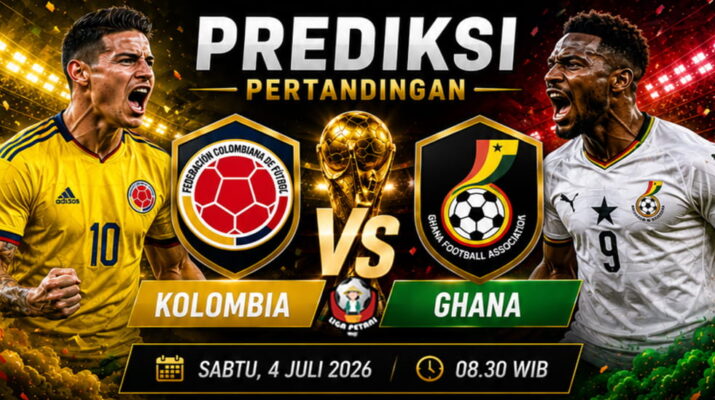 Prediksi Kolombia vs Ghana 4 Juli 2026