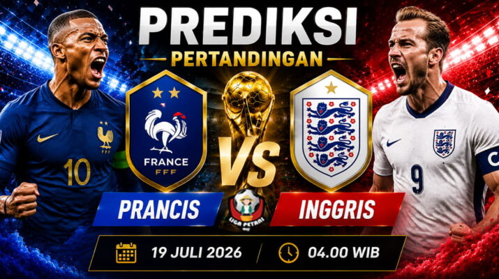 Prediksi Prancis vs Inggris 19 Juli 2026