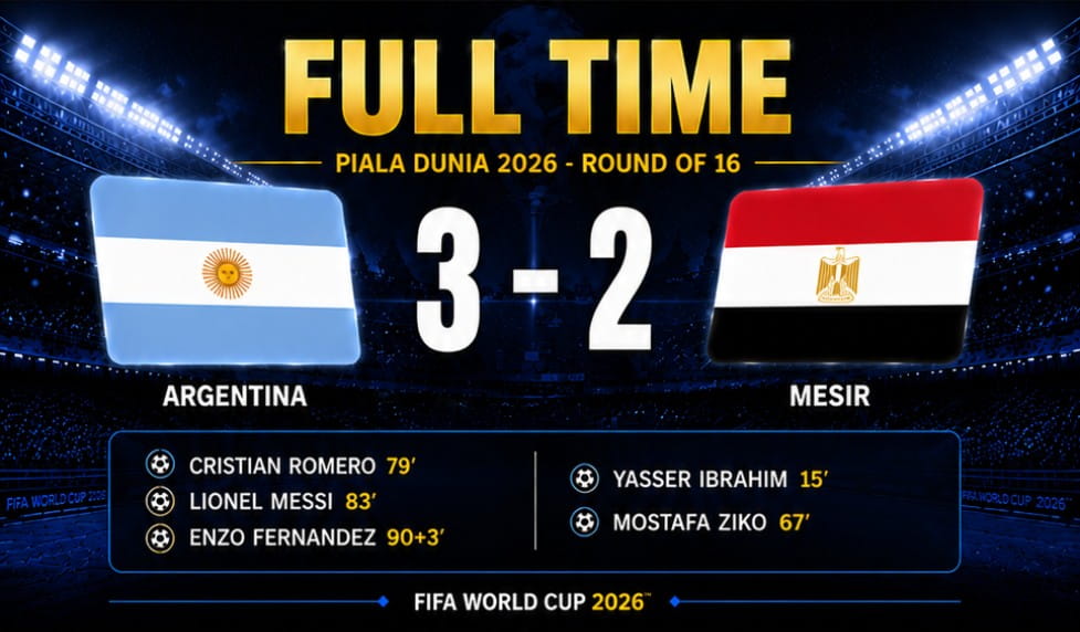 hasil pertandingan piala dunia 2026 argentina 3-2 mesir