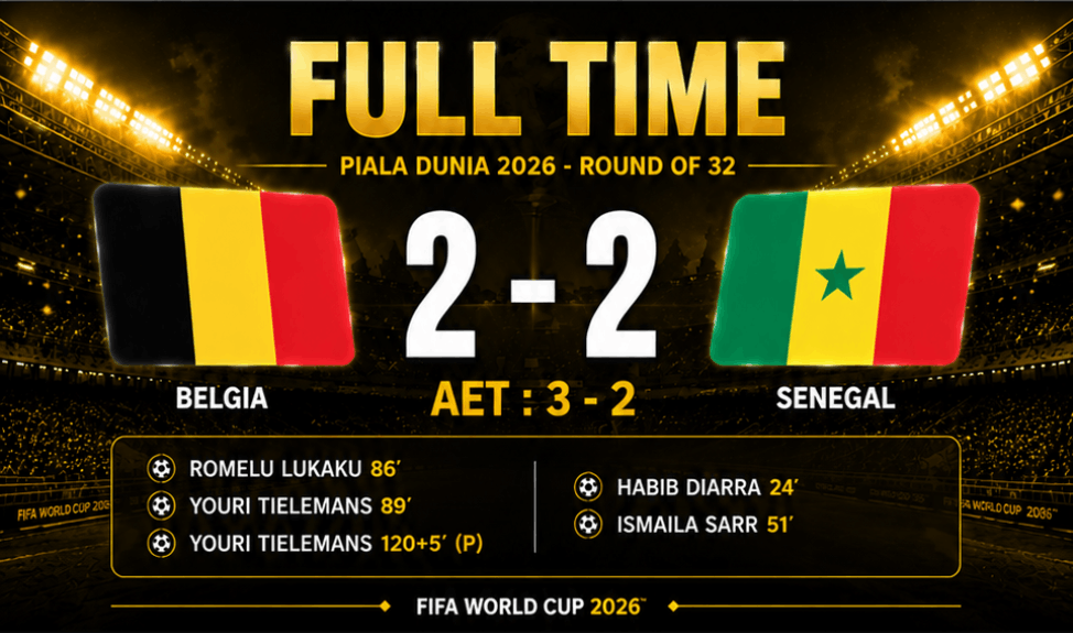 hasil pertandingan belgia 3-2 senegal