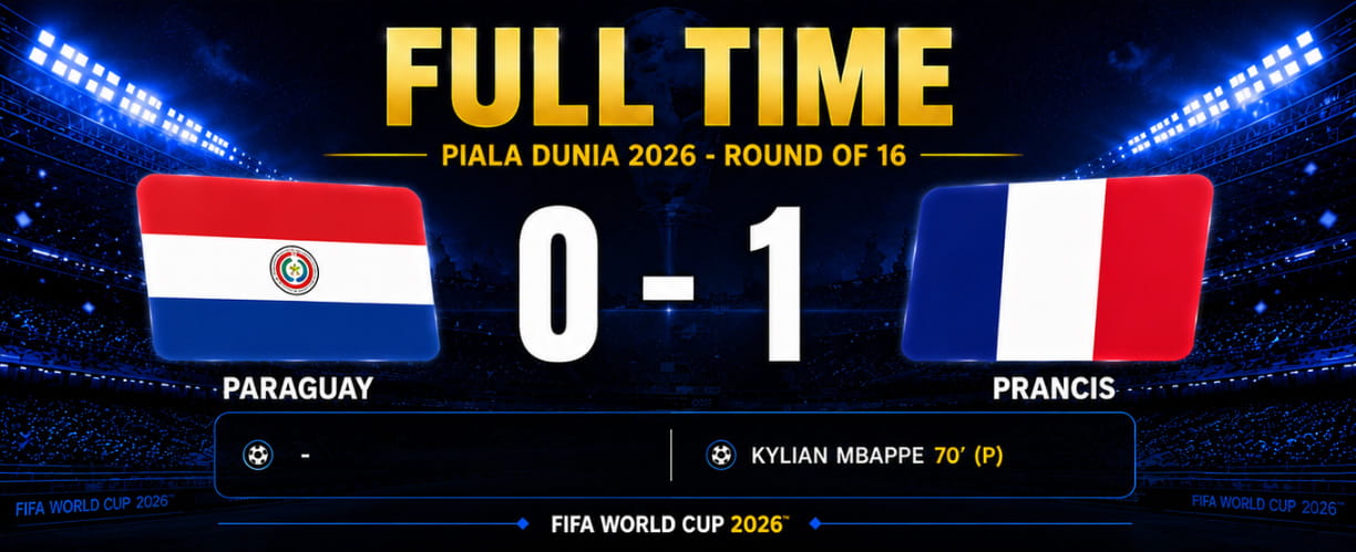 hasil pertandingan paraguay 0-1 prancis