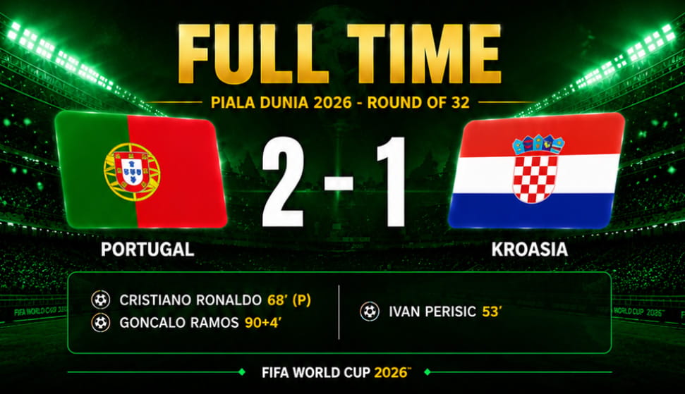 hasil pertandingan portugal 2-1 kroasia