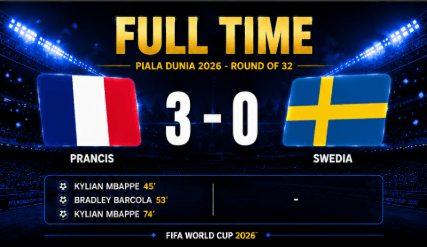 hasil pertandingan prancis 3-0 swedia